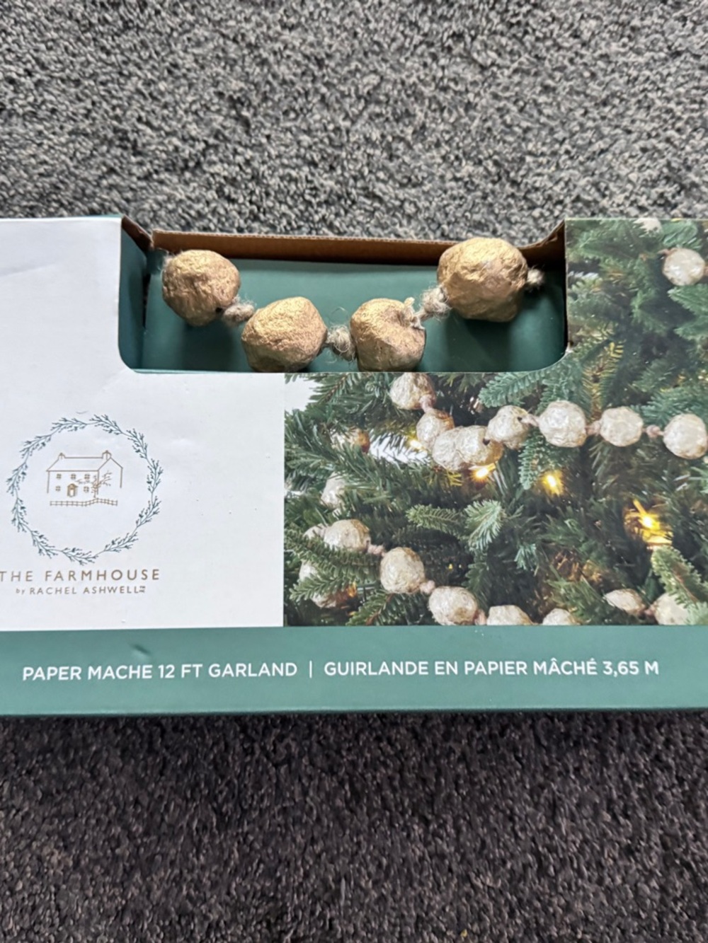 The Farmhouse Gold Paper Mâché Garland - 12 ft